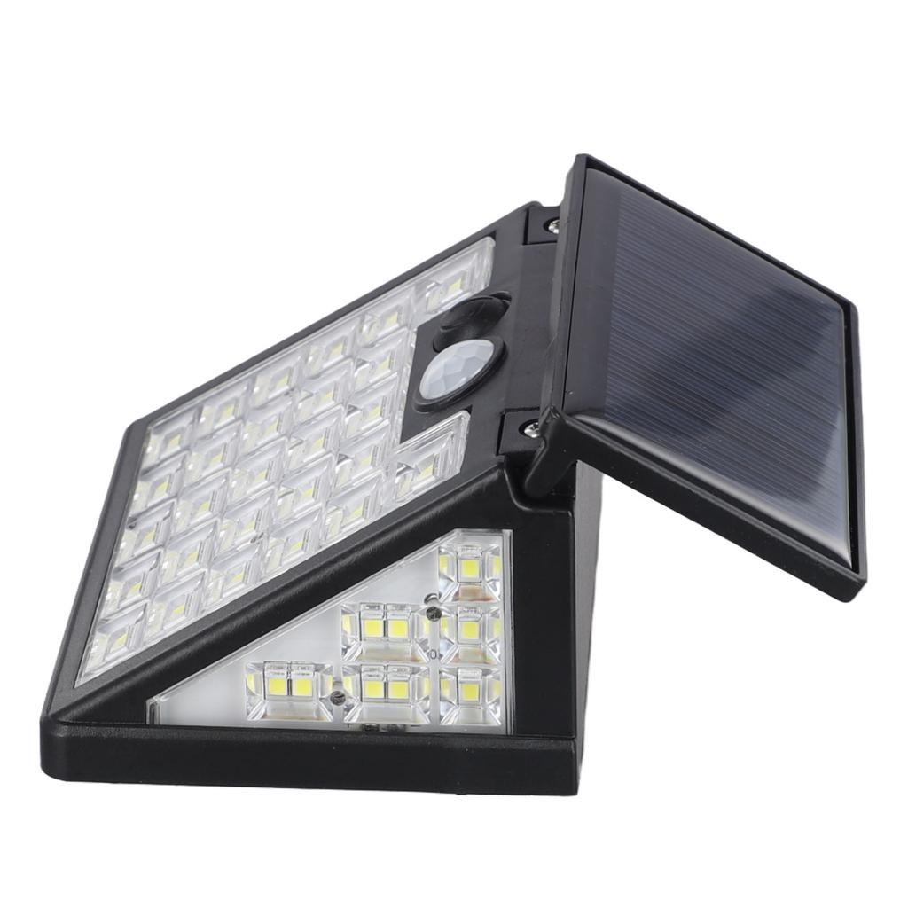 Luces solares para exteriores, 176 LED, con sensor de movimiento, IP65, impermeables, 3 modos, lámpara de pared para porche y patio.