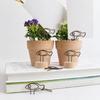 10PCS Wood Desktop Note Holder Round Fish Shape Vintage Card Clip Round Wood Clip  Home Table