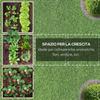 Raised Garden Bed in Wood, Garden Planter for Plants and Vegetables, 117x117x30cm