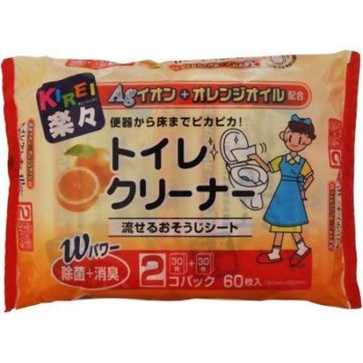THT THT Kirei Rakuraku Ag Orange Disinfecting Toilet Cleaner Sheets X 2 White (30 Pieces)