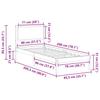 Bed Frame Light Grey 80 x 200 cm Solid Pine Wood