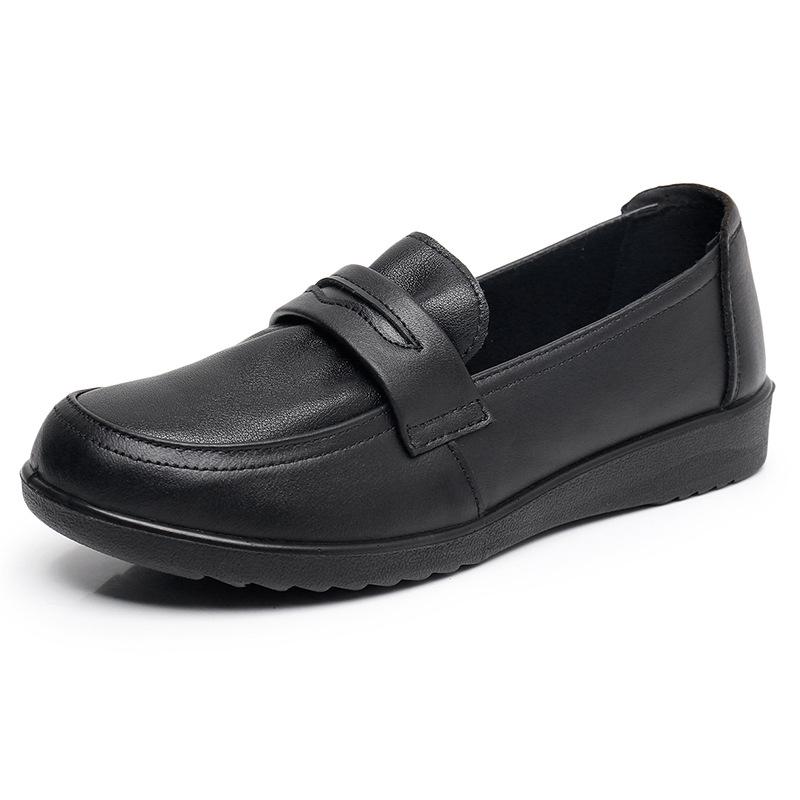 Fashion GKTINOO Women Flat Shoes Soft Genuine Leather Mother Shoes Comfort Casual Shoes Female Autumn Women Flats Loafers