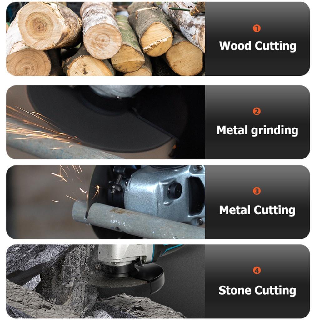 288VF 100mm/125mm Cordless Angle Grinder Polishing Wood Metal Stone Cutter Cut-Off Machine Brushless Angle Grinder