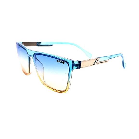 

RSINC Stylish Rectangular Sunglasses Frame (Blue, AA515 *2917) 6E-3PVJ-7Q3A