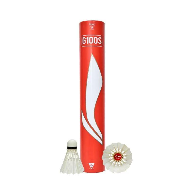 Li Ning G100S Goose Feather Shuttlecock 12 Pack Goose Feather Single Side Goose Feather AYQV005-77