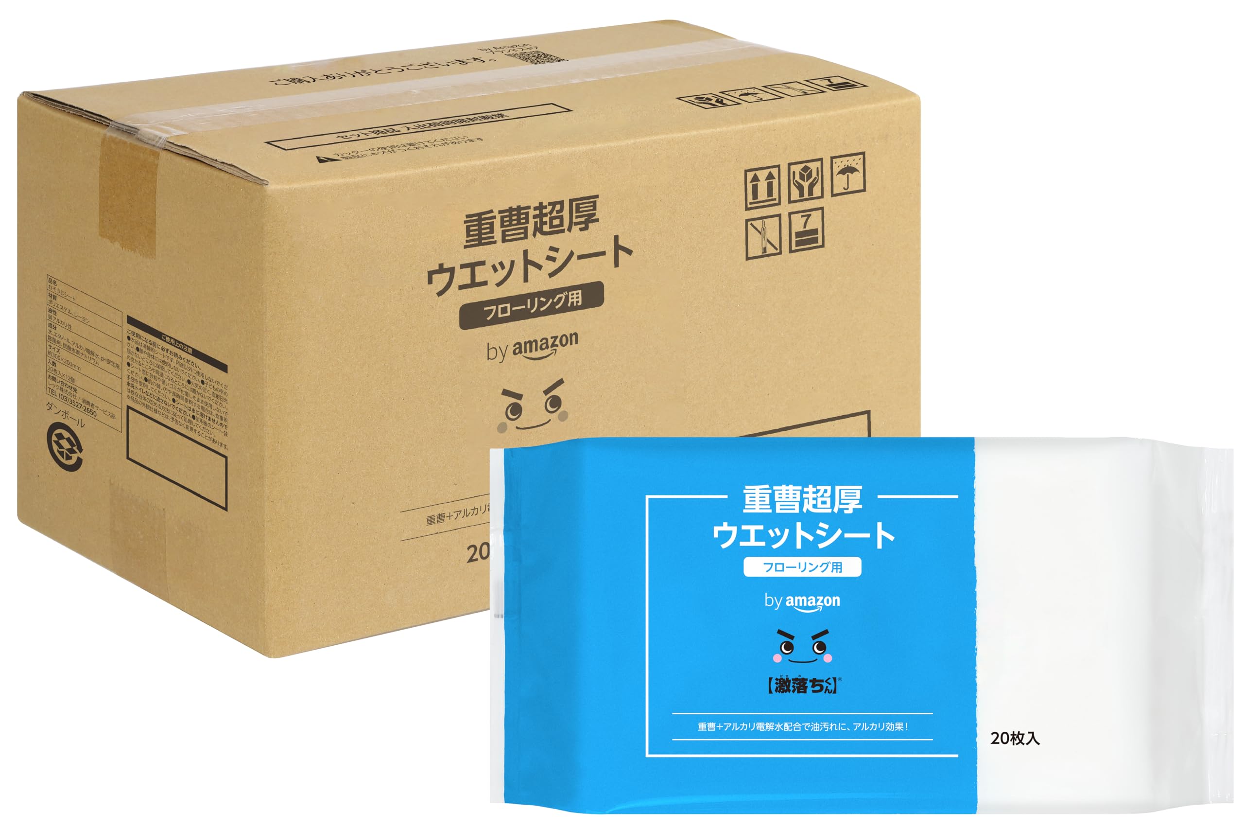 

by Amazon Супертолстые влажные салфетки с пищевой содой для пола 20 листов x 12 Белые [Gekiochikun] & Уборка, Упаковки, белый