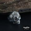 Silver 925 Mexican Skull Ring Size 23 Cross Brass Skeleton Skull Ring [goodvibrations] [778_23svr_2]