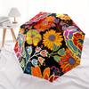1pc Floral Pattern Automatic Folding Umbrella, Portable & Foldable Design with 8 Ribs, Casual Outdoor Accessory Halloween and Christmas gift