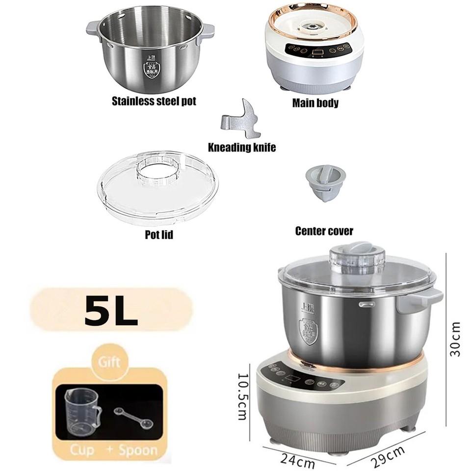 5/7 Liter Stand Mixer, 200W Electric Dough Maker, Household Smart Fermentation Flour Mixer Kneading Machine for Bread, Pizza