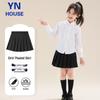 Girls' British Style Pleated School Uniform Skirt