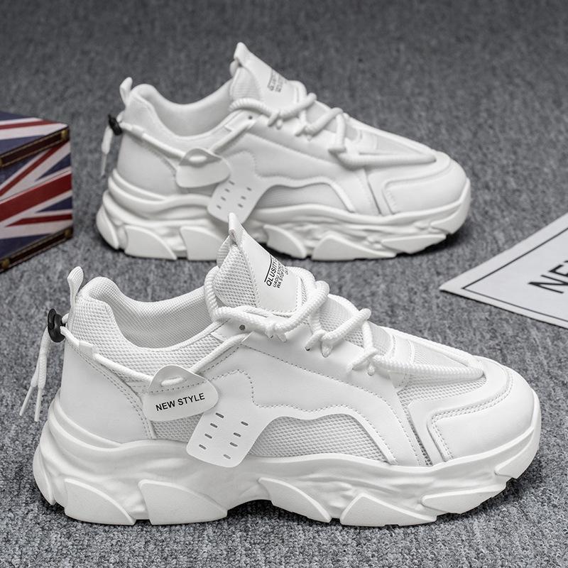 Men's Shoes Summer New Breathable Mesh Shoes Men's Trend Versatile Platform Sports Shoes Casual Running Dad Shoes Men