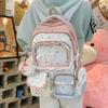Mochila Estilo Ins Japonés Transparente Estudiante de Secundaria Bolso Doloroso Alto Valor Estilo Ballet Encaje Chica Dulce Lunares Mochila