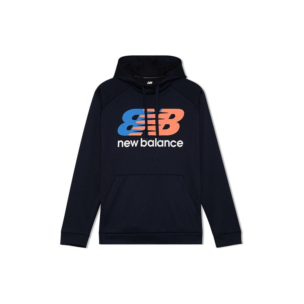 New Balance Tenacity Performance Hoodie Asia Sizing  Navy Orange  Men s AMT21021-ECL S