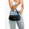 Women's Baguette Lined Snap Closure Handbag And Shoulder Bag