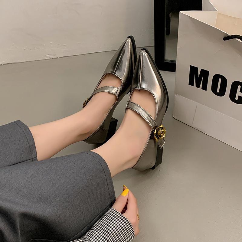 Fashion Hot Selling Flower Women Heeled Sandals Pointed Toe Mid Heels Woman Shoes Chunky Elegant Shallow 2025 Summer Mujer Sandalias