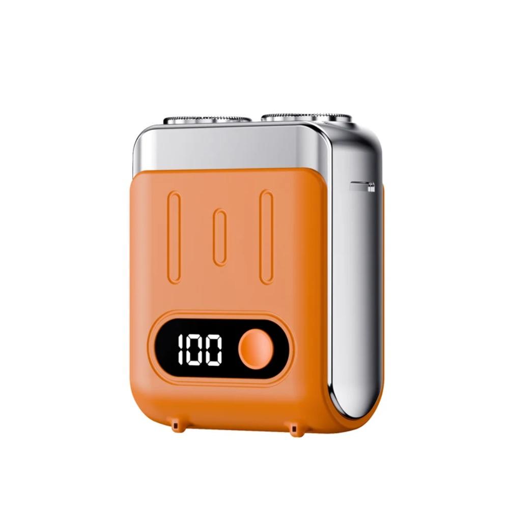 

Waterproof Double Head Shavers Rechargeable Cordless Electric Razor Men Travel Use помаранчевий