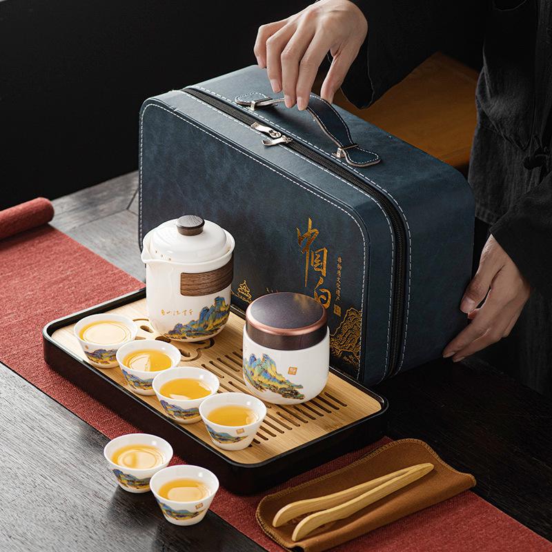 High-end Tea Set, Rough Pottery Pot Travel Outdoor Kung Fu Tea Set