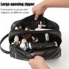Herren-Kulturtasche aus Leder für Reisen und Geschäftsreisen, tragbare Kosmetiktasche mit großer Kapazität und mehreren Taschen, handliche Kulturtasche aus Leder