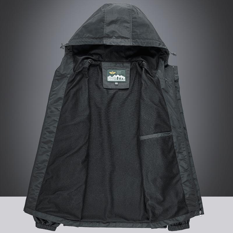 Autumn Coat Men's Sports Jacket Windproof Hooded Large Size Men's Casual Thin Jacket