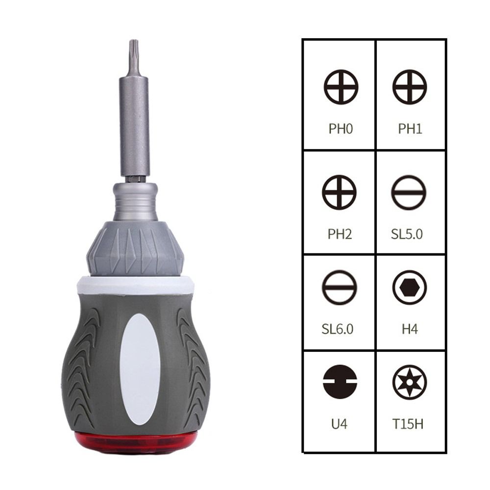 

Отвертка с храповым механизмом 8-в-1. Стальная отвертка. Прочная выдвижная отвертка.