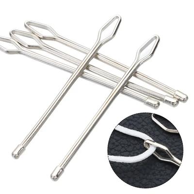 Hand Tool Belt Ribbon Wearing Tools Clip Tweezers Wearing Threaders Guide Elastic Rope Threader Stainless Steel Easy Threaders