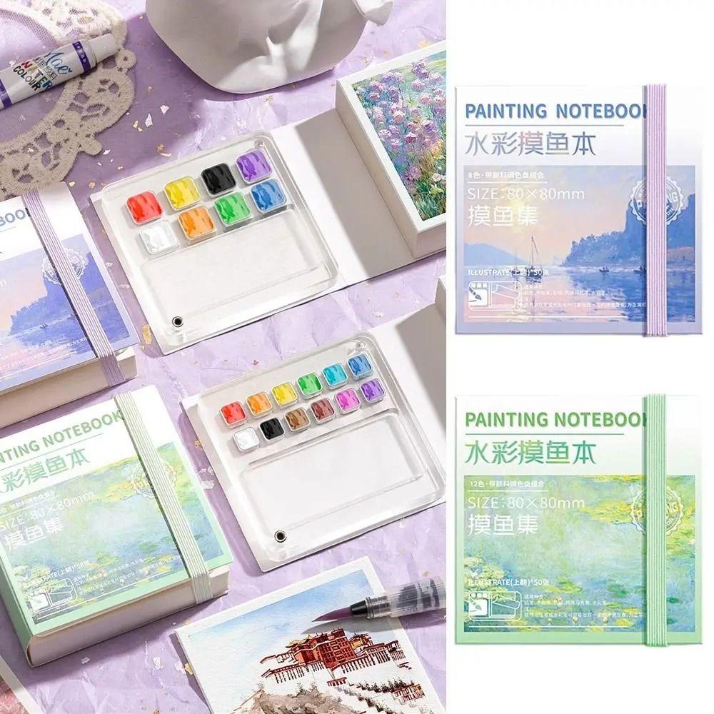 Acrylic Watercolor Paint Palette Set 8/12 Grid Empty Paint Box Travel Painting Tray Kit Artist