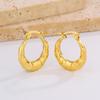 Popular Titanium Steel Stud Earrings Commuter Electroplating Retro Earrings Stainless Steel Geometric Gold Ear Jewelry