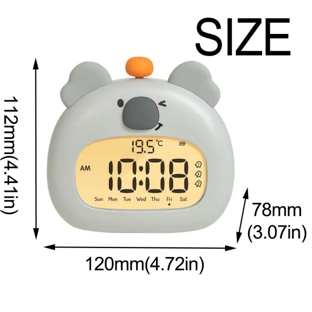 Temperature Display Capybara LED Alarm Clock Creative Koala Alarm Timer Bedroom Decor