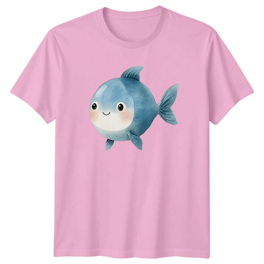 Cute Blue Fish TShirt Marine Life Undersea Birthday Gift For Him And Her