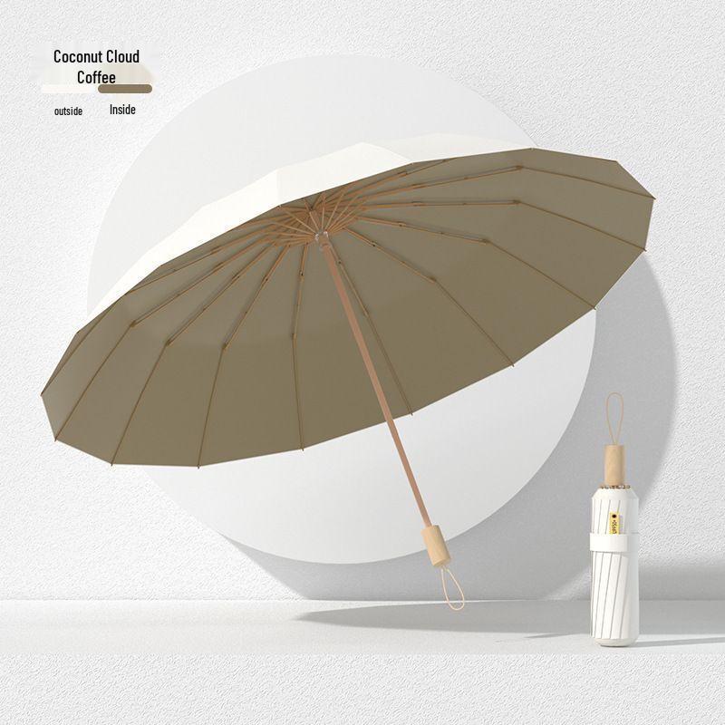 Hanyou Large 32-Rib Reinforced Double Sun & Rain Umbrella