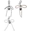 Stylish Heart And Bows Jewelry Alloy Keyring Fashion Keychain Bag Pendant Adds Charm To Outfits For Women