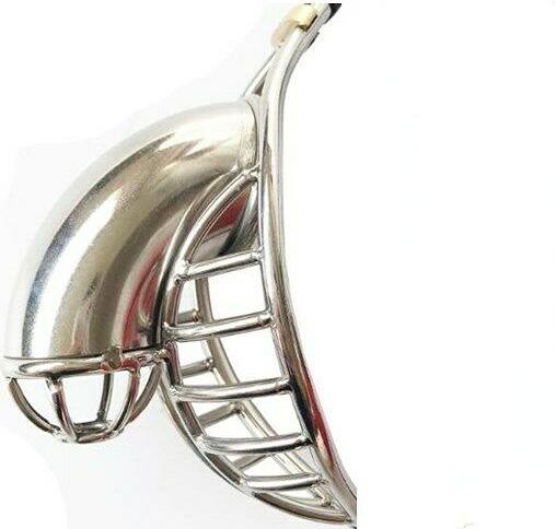 Sex Toys Male Half Hollow Penis Cock Cage Invisible Chastity Belt Stainless Steel Underwear with Anall Plug Stopper Lockable Men