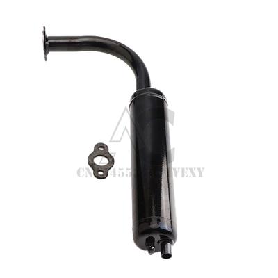 Black Muffler Stock Exhaust For 80cc 66cc 49cc Motorized Bicycle 2-Stroke Engine