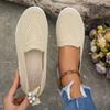 Flat-bottomed autumn new fly-woven breathable mesh shoes, shallow-mouth lightweight shoes