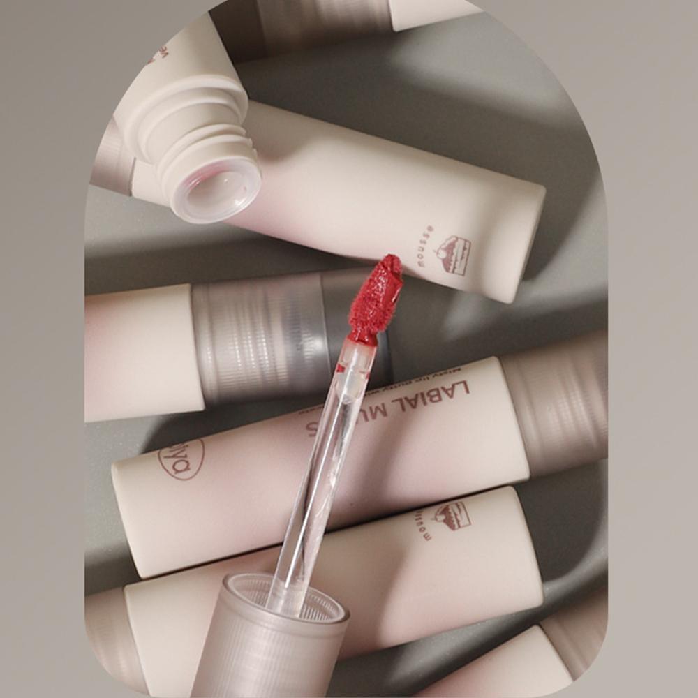 Biya Mousse Lip Mud Texture Matte Velvet Bright And Long-lasting Color Not Easy To Stick To Cups Lip Gloss