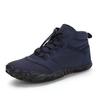 Comfortable Non-Slip Waterproof Winter Snow Boots with Velvet Lining - Wear-Resistant, Warm, Casual Cotton Five-Finger Design for the Outdoors