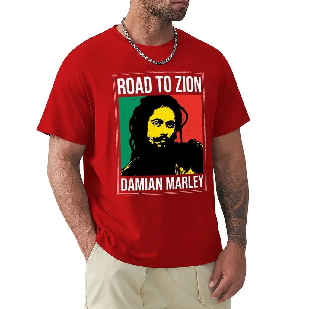 Road To Zion - Damian Marley T-Shirt Quick-drying New Edition Mens Graphic T-shirts Hip Hop