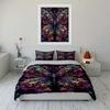 Butterfly Skull Art Decor Set Soft Comfortable Duvet Cover Bedding Set Included 1*Duvet Cover & 2*Pillowcases gift