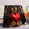 Dog Print Flannel Blanket, High quality Comfortable for All Seasons, Home Decor, Warmth and Comfort, Perfect for Christmas Gifts