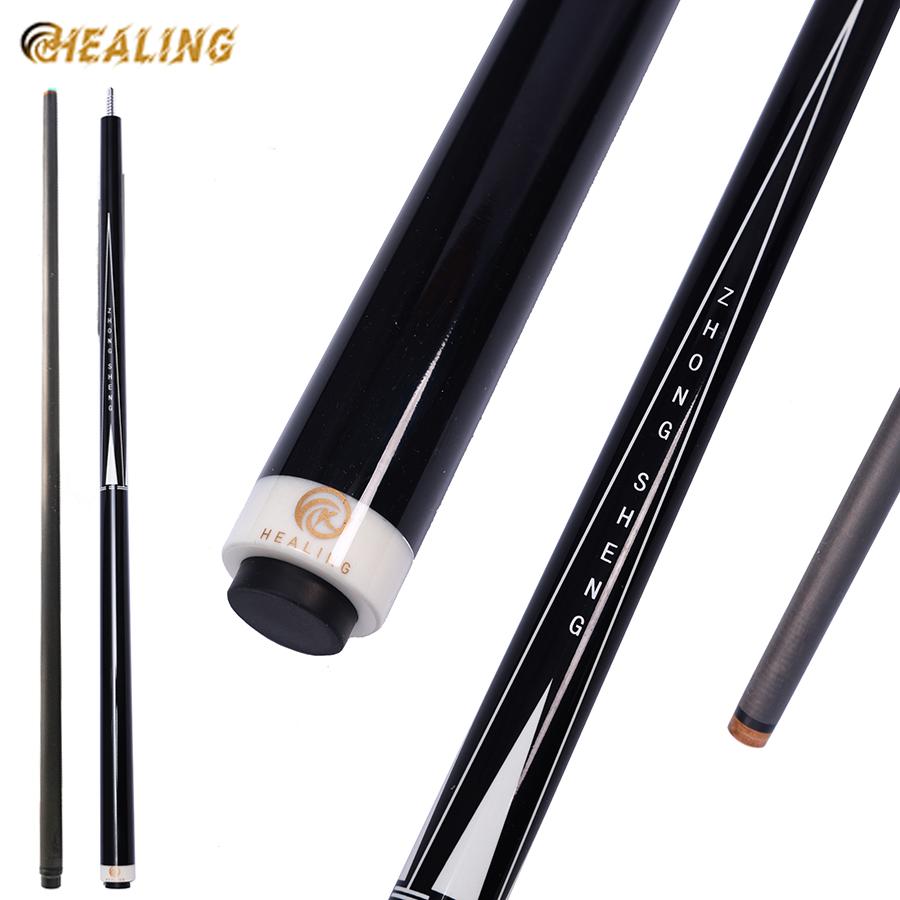 Okhealing Karbonfaser Billard Queue Billardstöcke 12,4 mm Spitze Radial Pin Verbindung 147 cm/58 Zoll Länge 19~20 oz Gewicht Billard Queue