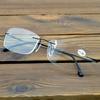 Titanrahmen Ultraleicht Memory Super Stretch Bügel Randlose Lesebrille +0.75 +1 +1.5 +1.75 +2 +2.25 Bis +4