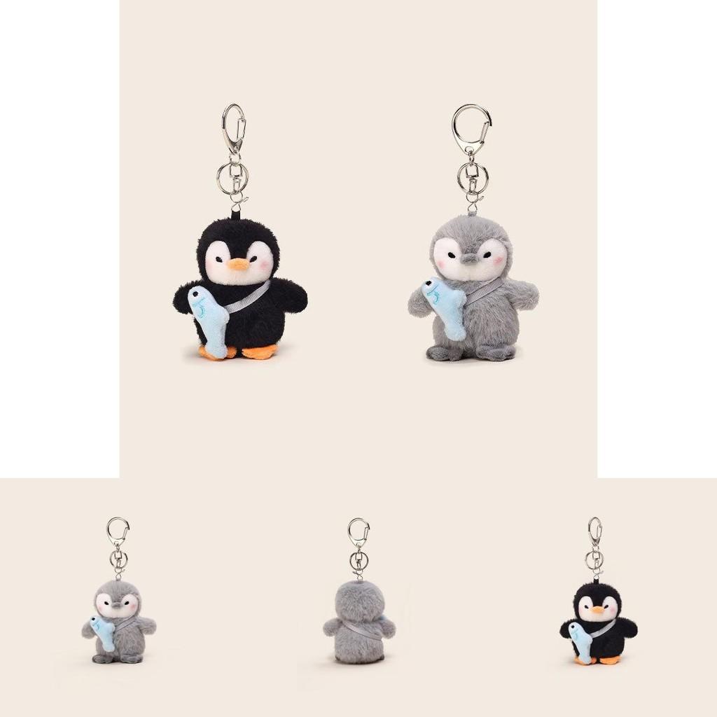 Portachiavi Peluche Pesce Pinguino con Materiale Morbido Per Regali e Accessori Carini