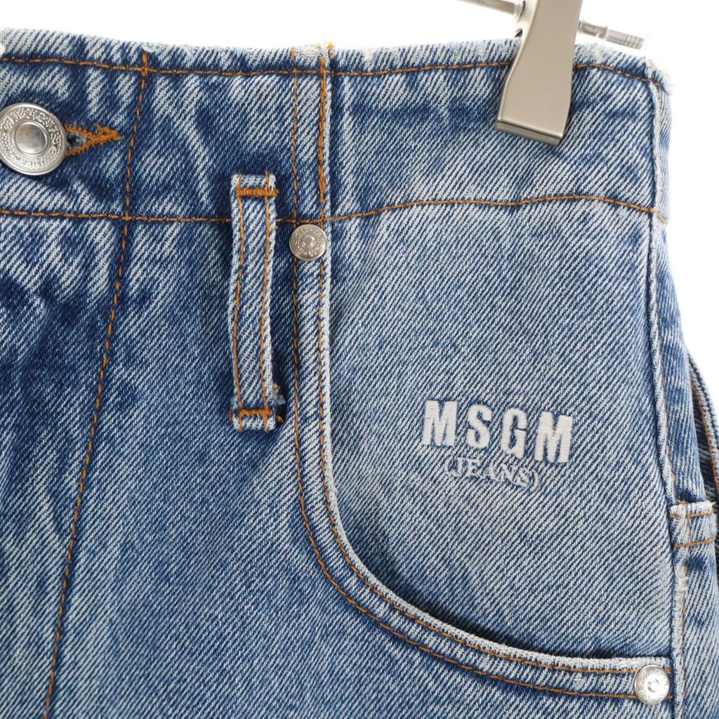 MSGM Made In Italy Wide Denim Pants 38 Blue Jeans Women Used