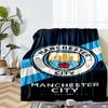 Manchester City Theme Printed Blanket - Perfect for Couch, Bed, Travel & Outdoor Use | Machine Washable, Cozy & Durable.