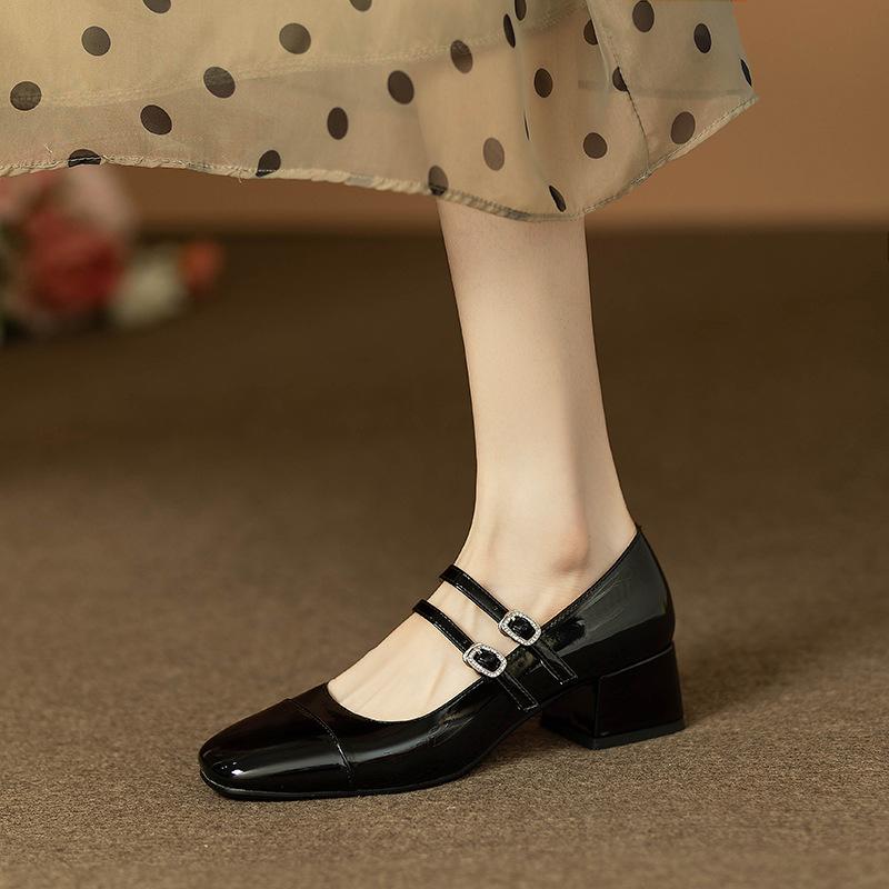 Туфли Мэри Джейн для женщин Модельные туфли на низком каблуке Туфли-лодочки Мэри Джейн — фото 9