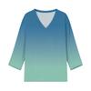Womens Spring Tops V Neck 34 Sleeve Lightweight Summer Shirts for Women Casual Printed Blouse Womens Summer T Shirts Dressy Tops for Women