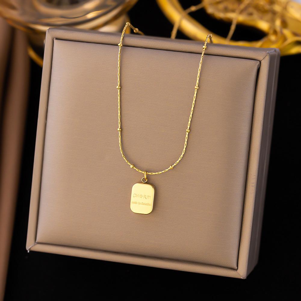 Elegant Titanium Steel Clavicle Necklace for Women - Trendy, Durable, and Fashionable
