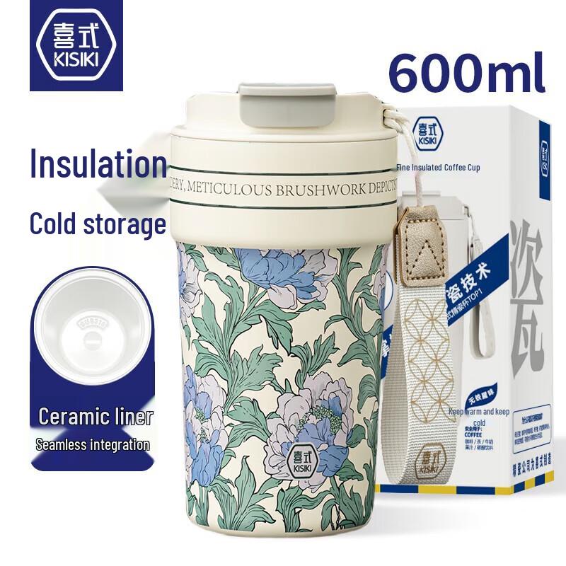 Ceramic Lined Stainless Steel Insulated Coffee Mug