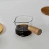 Small Milk Jug with Wooden Handle - Espresso Measuring Cup for Home
