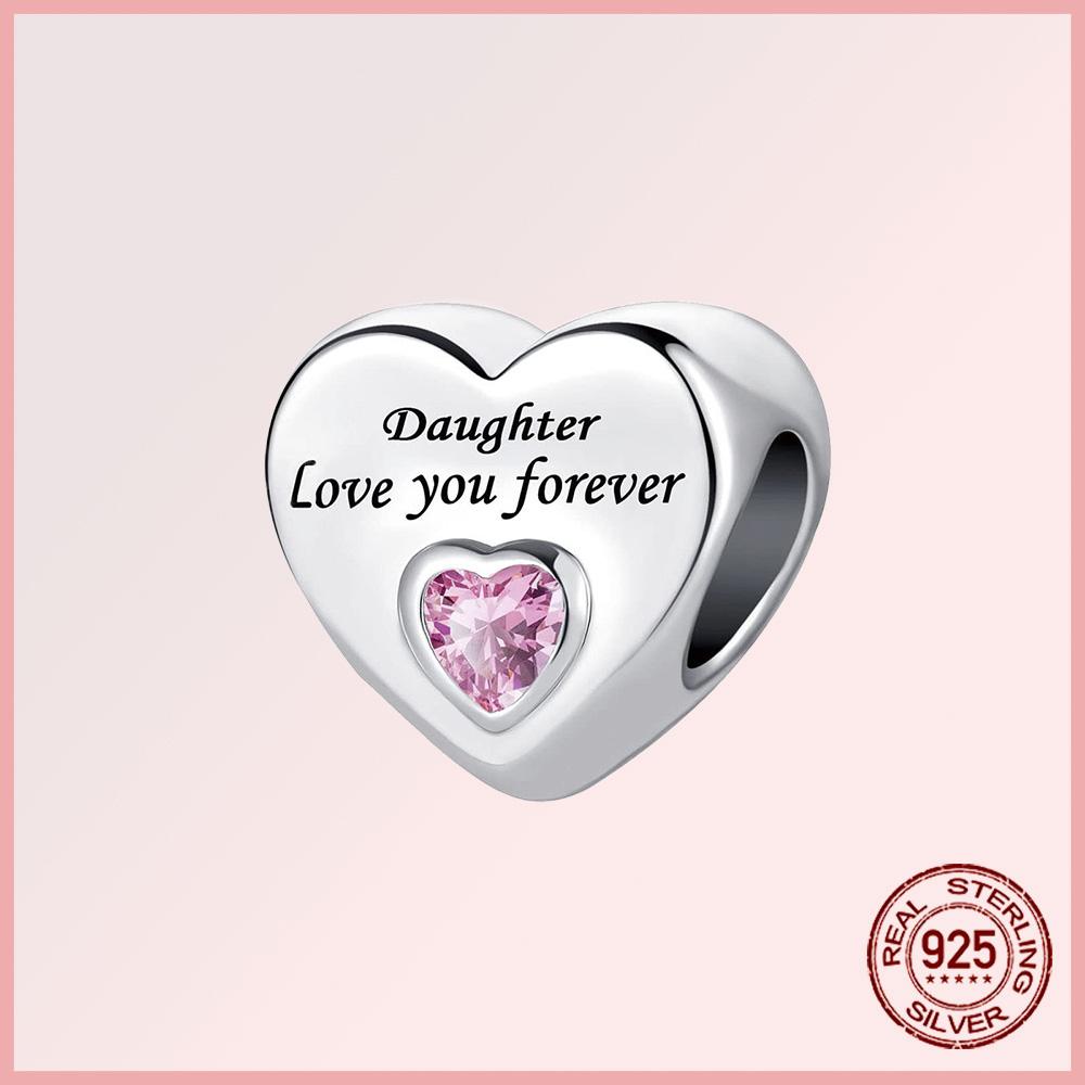 Funkelnde Familie Herz Engelsflügel Pavé Kupfer Anhänger Charms Passen Original Armband Perlen Schmuck Geschenk DIY